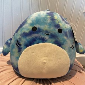 Luther the blue tie dye shark - 8 inch.